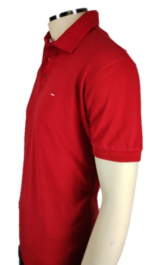 Camisa Polo Masculina Vermelha Detalhe Gola E