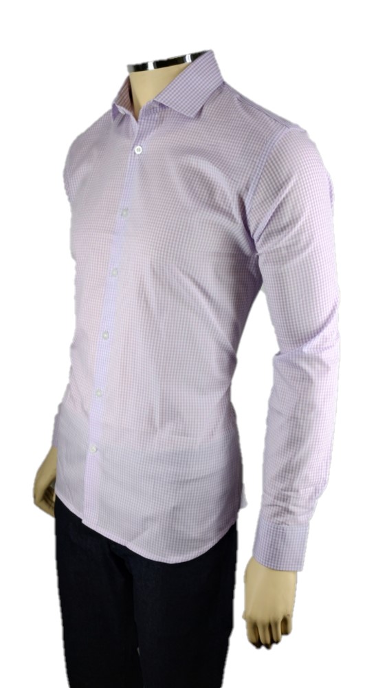 Camisa Masculina Social Xad Peq Rosa/Branco