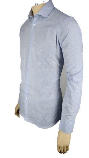 Camisa Masculin A Social Xad Peq Azul/Branco