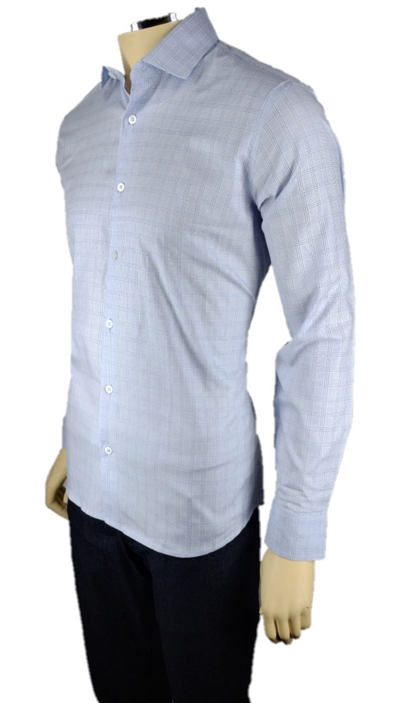 Camisa Masculina Social Xad Gde. Azul/Branco